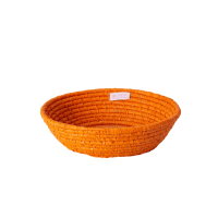 Orange Round Raffia Basket By Rice DK